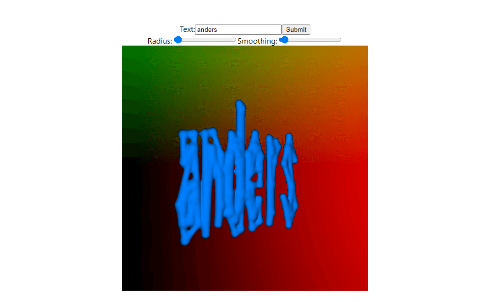 SDF Text visualization